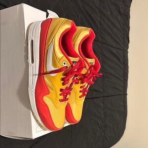 Nike Red and Yellow Sneakers